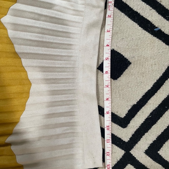 Zara Faux Suede Pleated Midi Skirt, Chevron Like Pattern, Size Small - Picture 10 of 10